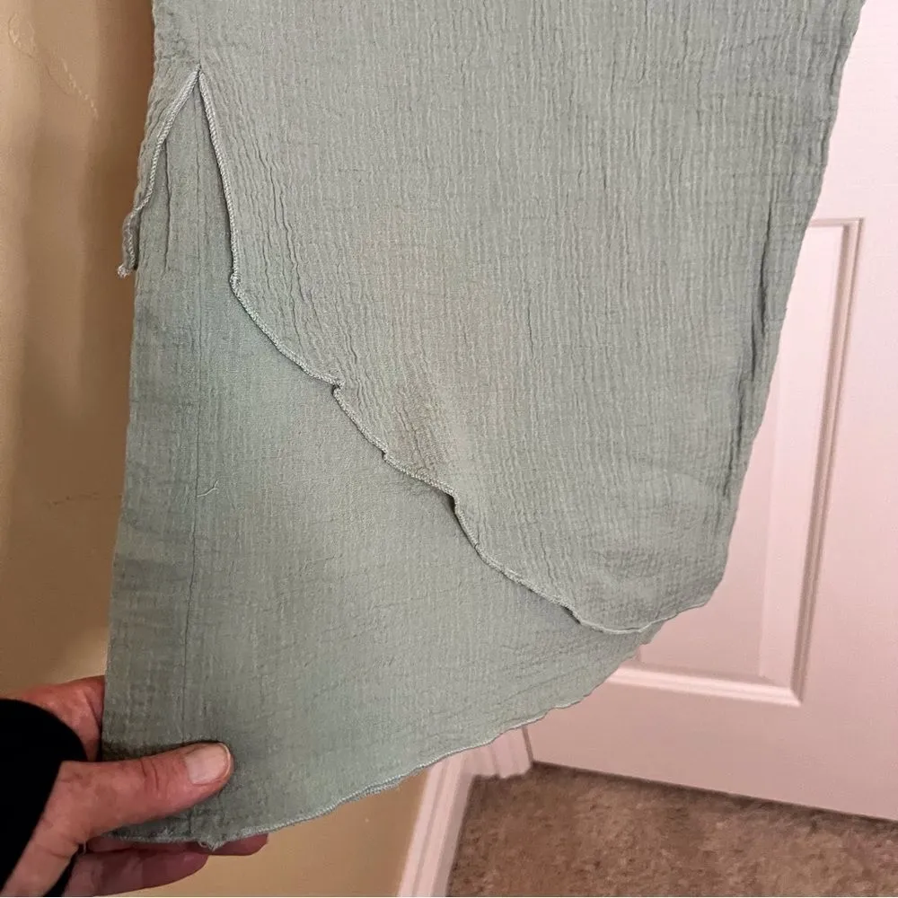 Soft Surroundings Super Soft Sea Foam Green Pant Slit Ankle Size Extra Large XL - Image 8