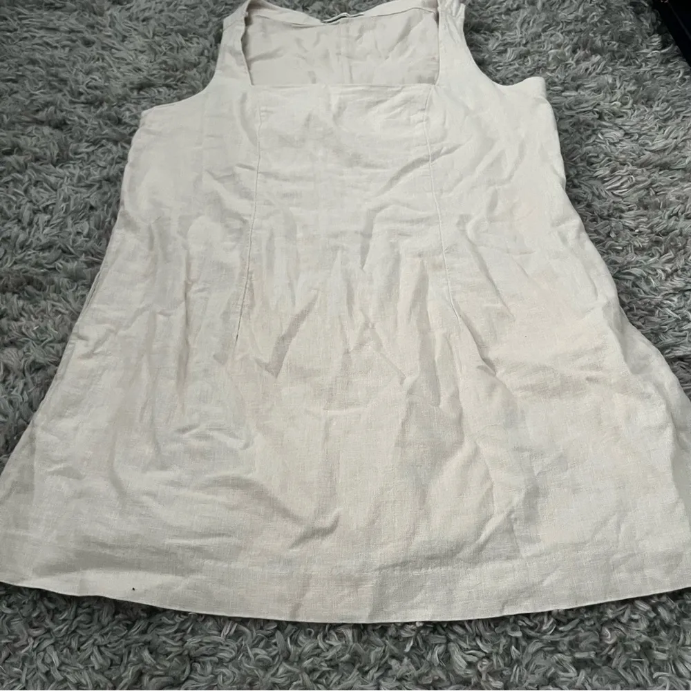 Linen-Blend Wide Strap Mini Dress Size XL - Image 8