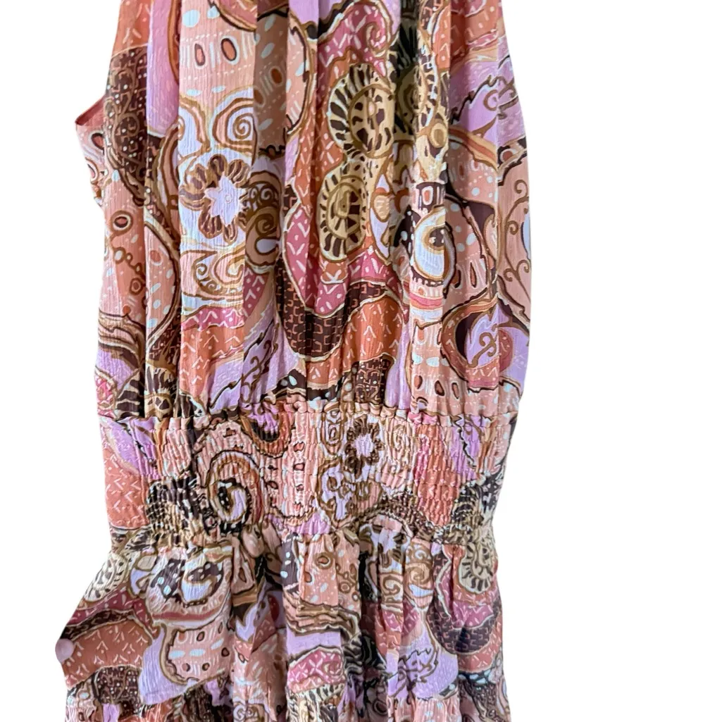 A.L.C Cory Paisley Print Halter Silk Dress - Image 10