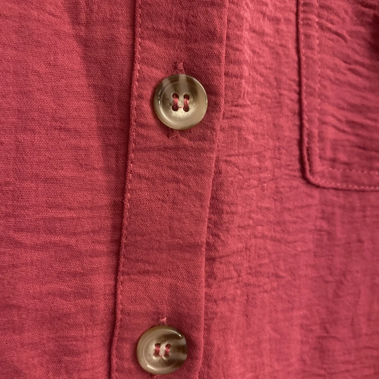 Madison & Hudson Womens XL‎ Purple Oversized Button Pocket Blouse Lagom Artsy Pink - Image 5