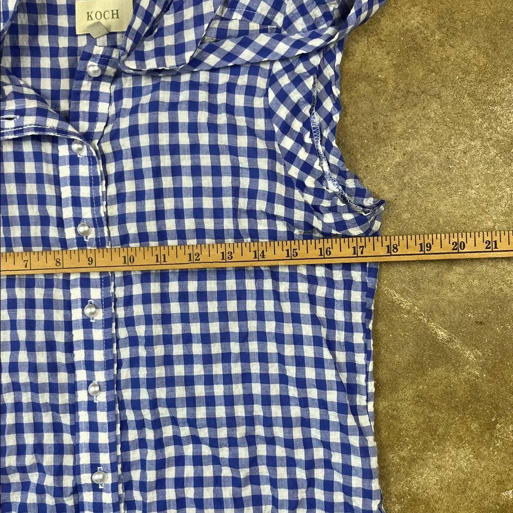 Koch Blue Gingham Sleeveless sailor themed Blouse
Size: Small - Image 7