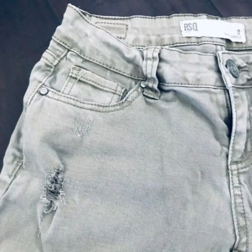 RSQ Jeans Baja Ankle Stretchy Jeggings - Hunter Green | Size: 3 - Image 5