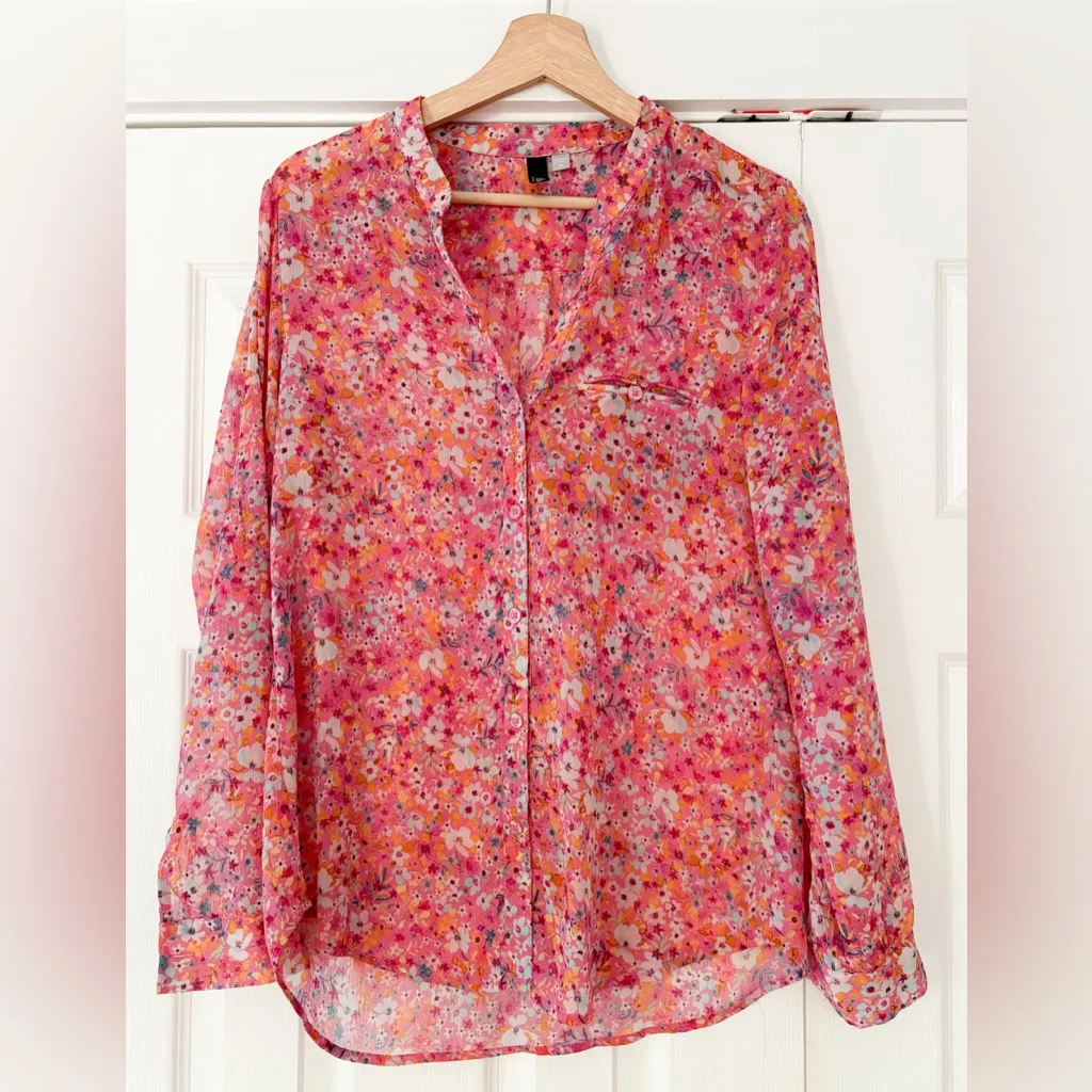 Kut from the Kloth Jasmine Floral‎ Blouse Size Medium EUC - Image 2