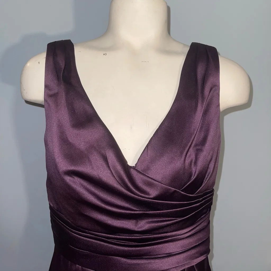 David’s Bridal plum mini dress prom wedding formal woman’s size 6 - Image 3