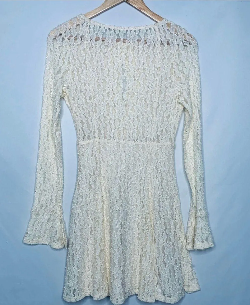 NWOT Teen Witch Ivory Lace Mini Dress - Image 5