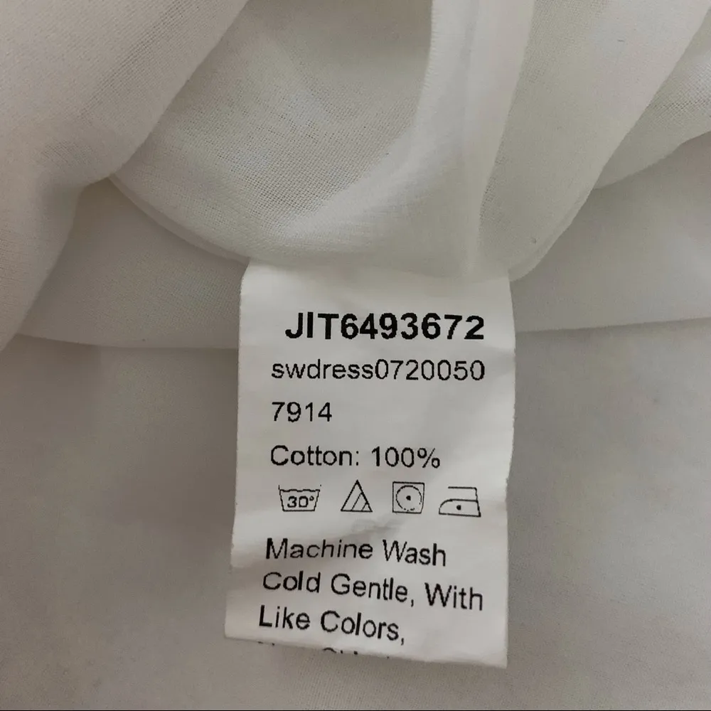 SHEIN Pompom Ruffle Armhole Geo Embroidered Dress - Image 10