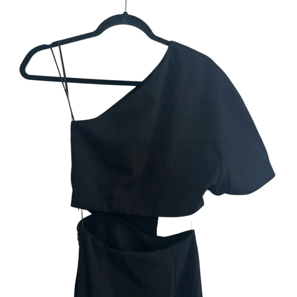 NEW NWT Solace London Sokari One Shoulder Cutout Maxi Gown In Black - Image 10