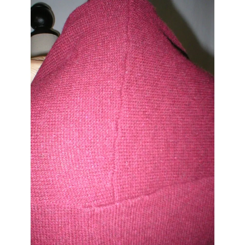NWT Cardigan Jacket M Wrap New Womens Prim I Am Bordeaux Dark Red Wool Button Op Size M - Image 10