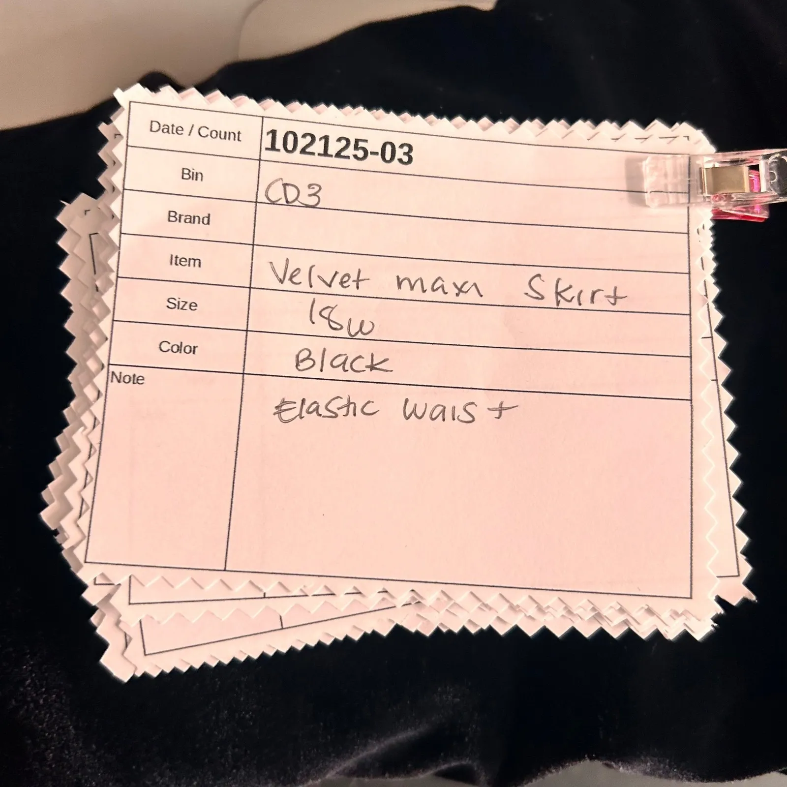 Velvet Maxi Skirt Black 18W - Image 8