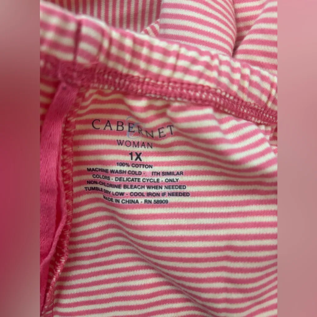 Cabernet 1X Striped Pajama Set in Orange n Yellow Stripes Red - Image 4