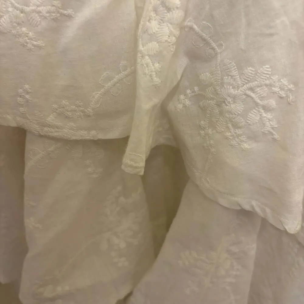 Lulus Be My Forever Love White Lace Embroidered Tiered Mini Dress scandi girl - Image 9