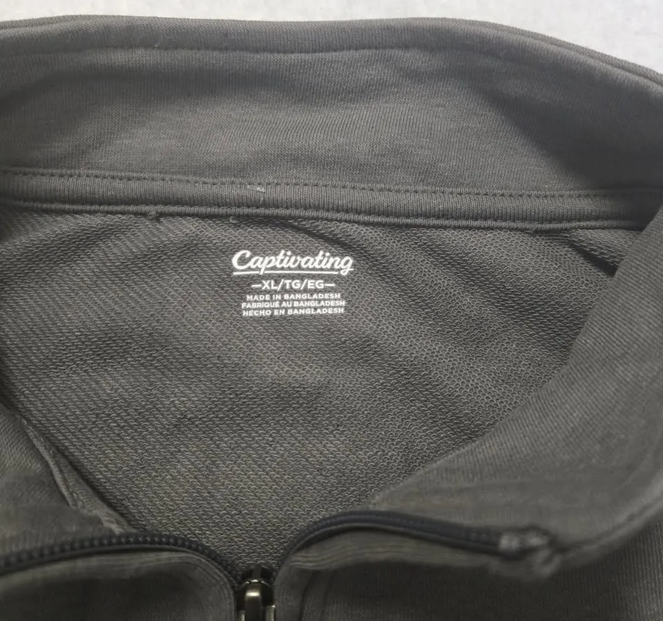 Captivating Oregon Ducks Mens XL Gray 1/4 Zip Pullover - Image 5