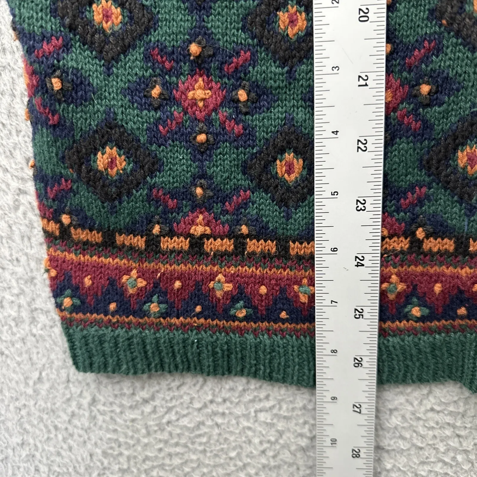 Vintage Chandler Hill Sweater Vest Fair Isle Cottagecore Folk Retro Women Large - Image 6