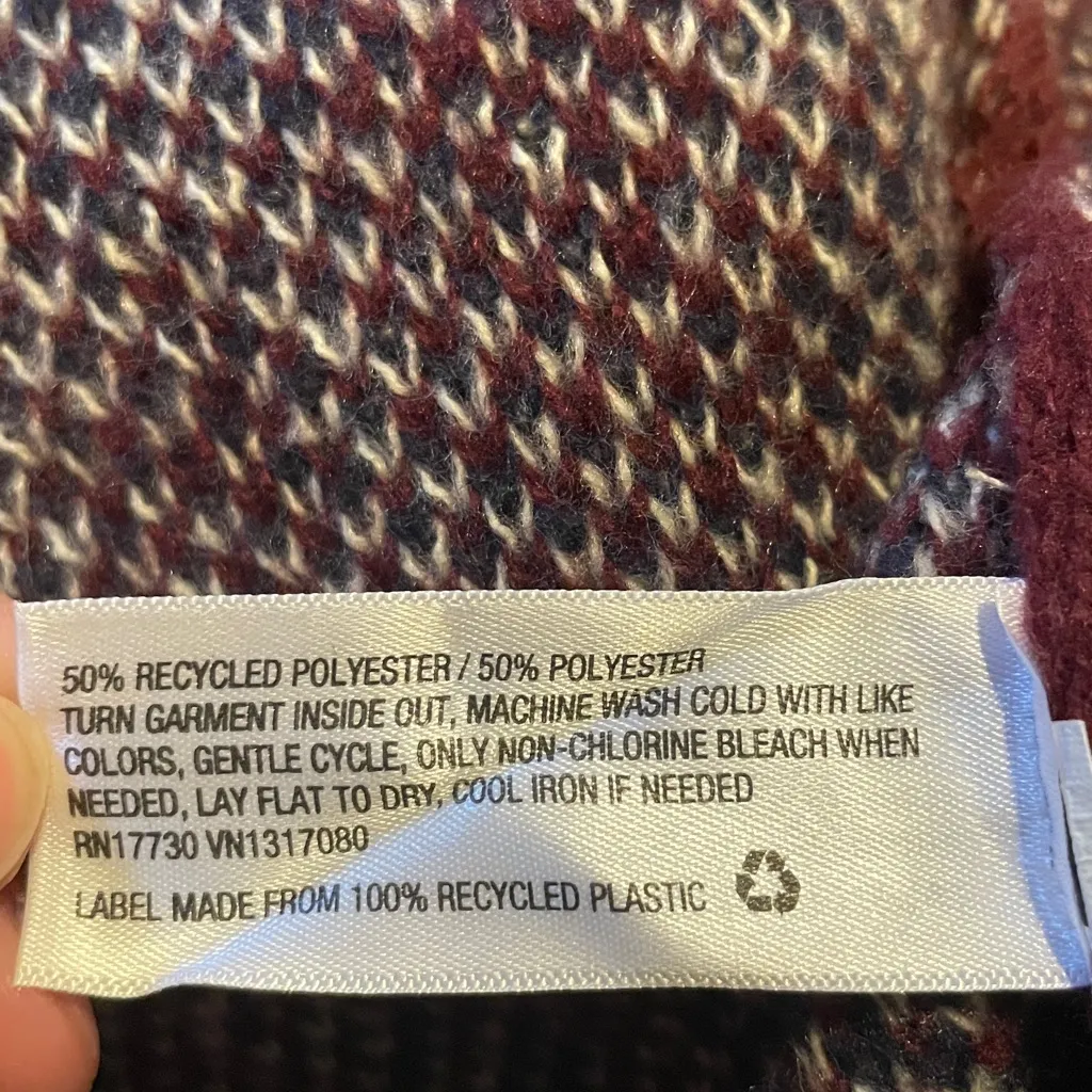 Knox Rose- Aztec Print Long Sleeve Jacquard Knit Open-Front Cardigan- Size M - Image 9