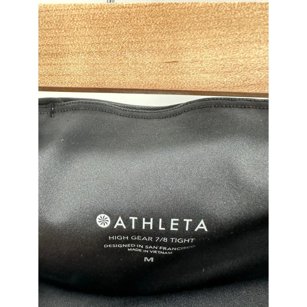 Athleta High Gear Black Pull On 7/8 Activewear Leggings Women's Size Medium M - Image 5