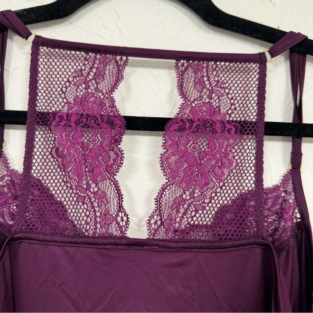Hanro Purple Lace Trim Cami Tank Top Womens Size L Coquette Luxury Designer Size L - Image 7