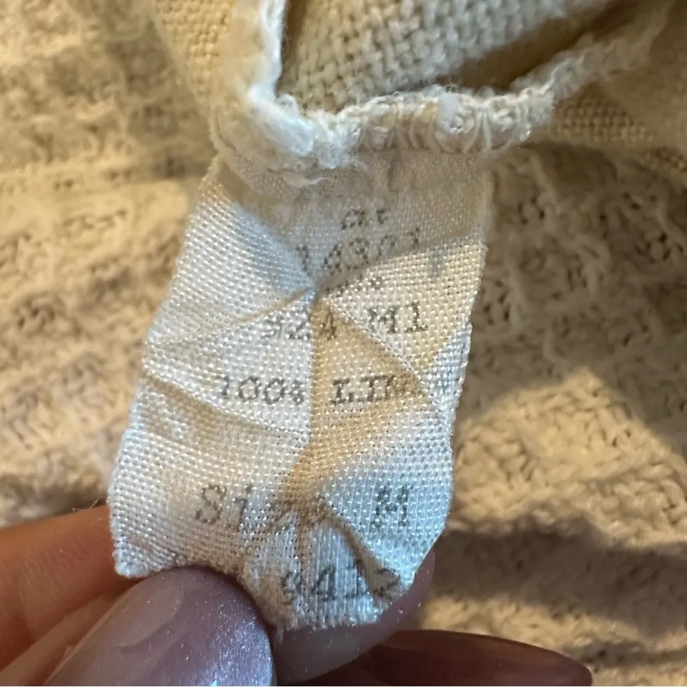 CP Shades women’s medium 100% Linen Button Jacket cream with pockets - Image 10