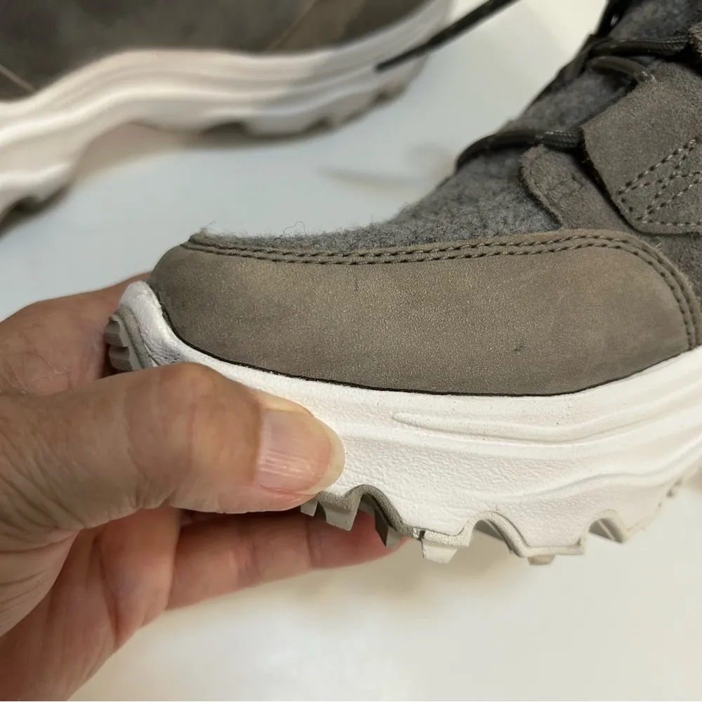 Sorel Kinetic Breakthru Caribou Suede Boot in Quarry and Sea Salt - Image 10