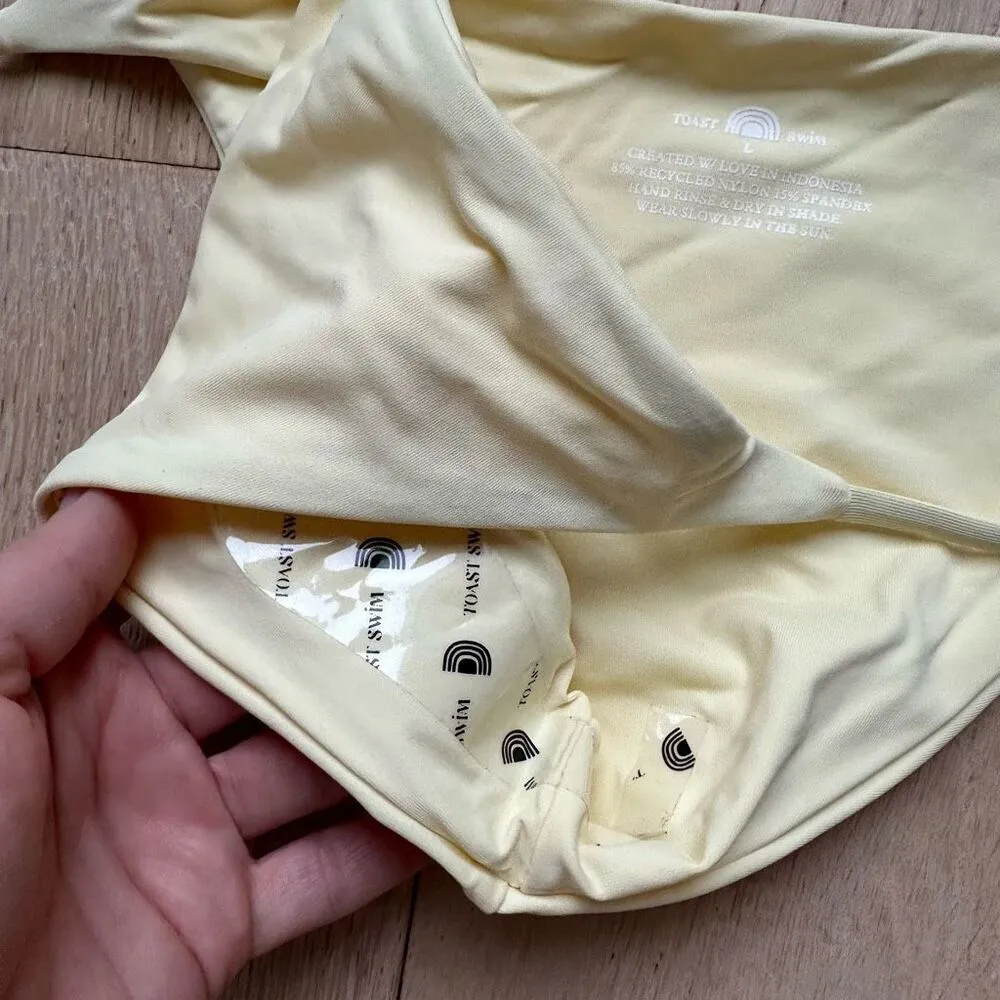 NWT Toast Swim String Bikini Bottom Size Large in Lemongrass Yellow - Image 2