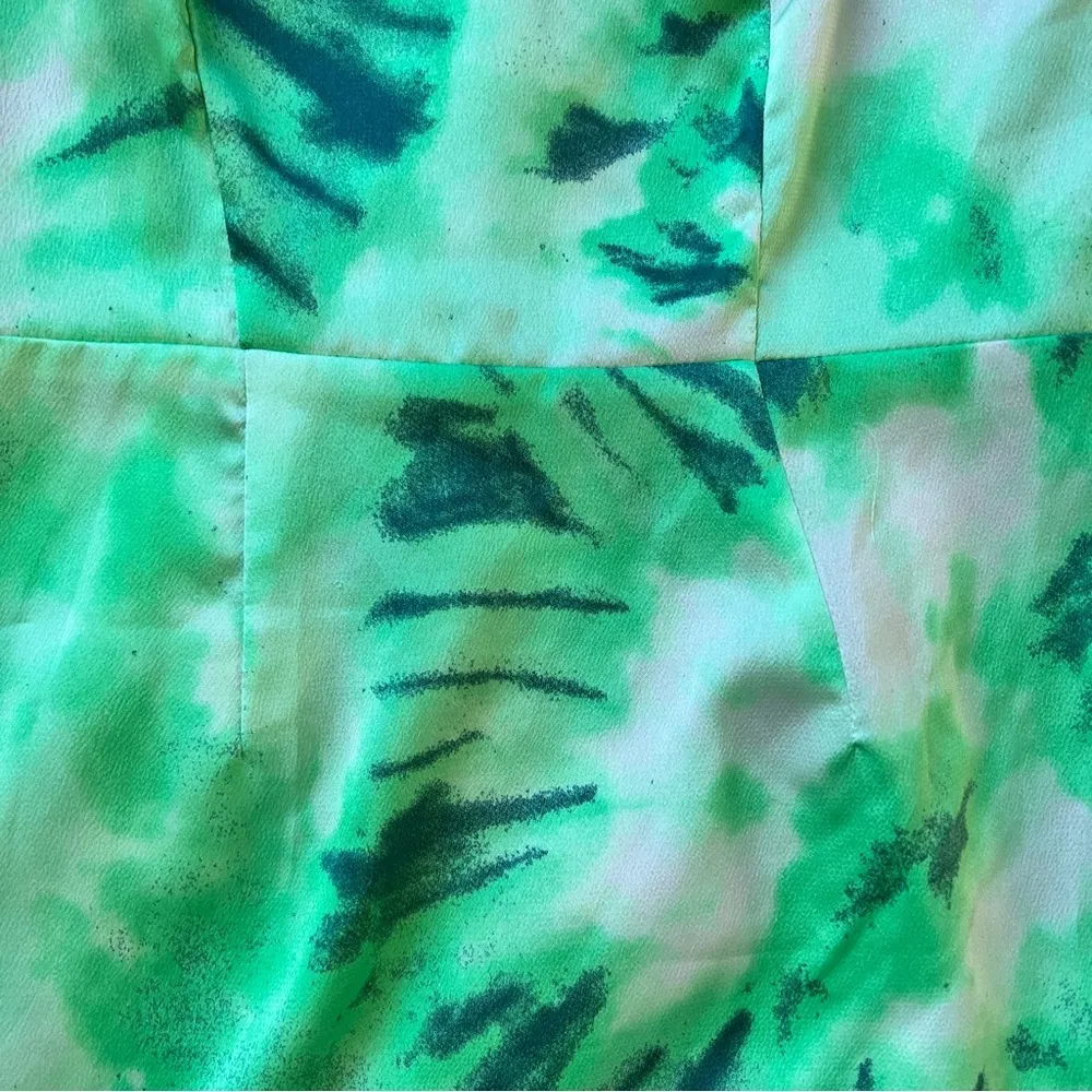 Nasty Gal Green Tie Dye Mini Dress - Image 7