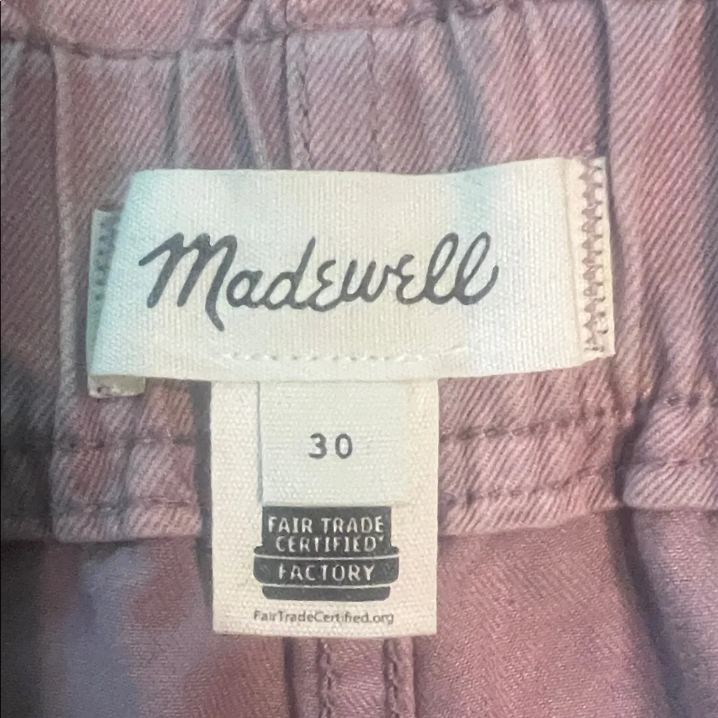 Madewell High Waist Light Pink Women's Shorts - Image 2