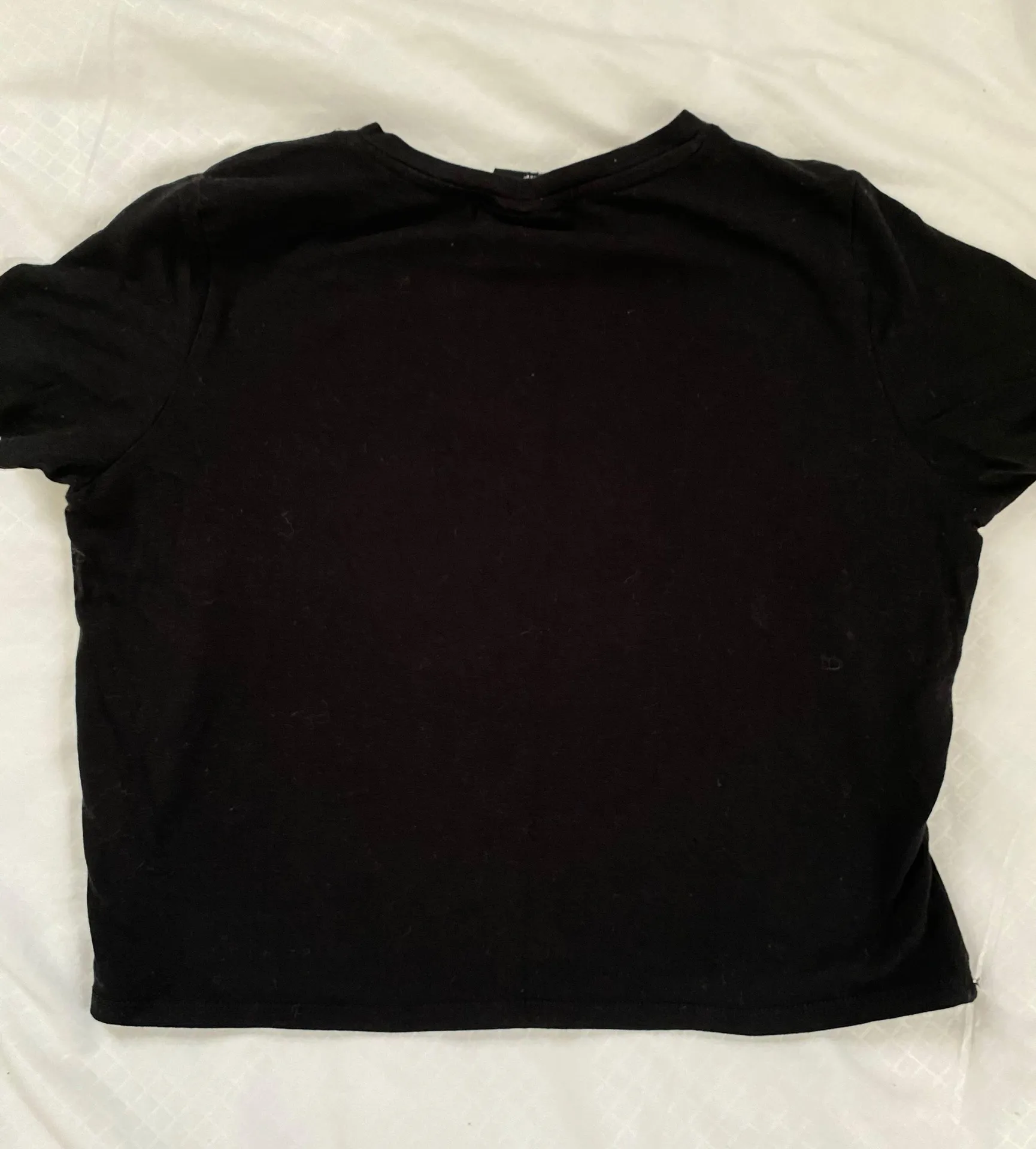 Ramones Punk Rock Crop Tee Black - Image 2