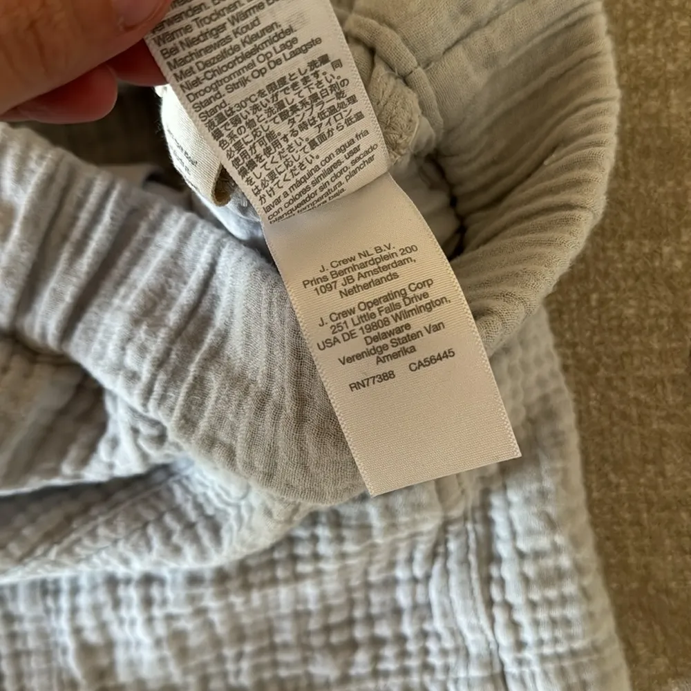 Madewell Easy Pull On Light Spun Cotton Gauze Gray Blue Shorts Pockets XS - Image 5