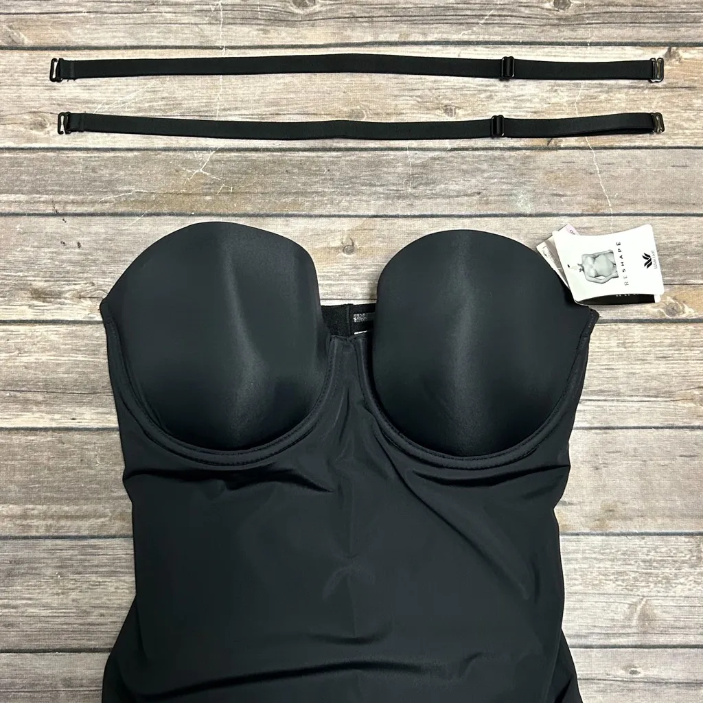 Wacoal Black Reshape Strapless Shaping Underwire Padded Bodybriefer 36D 36 D NWT - Image 2