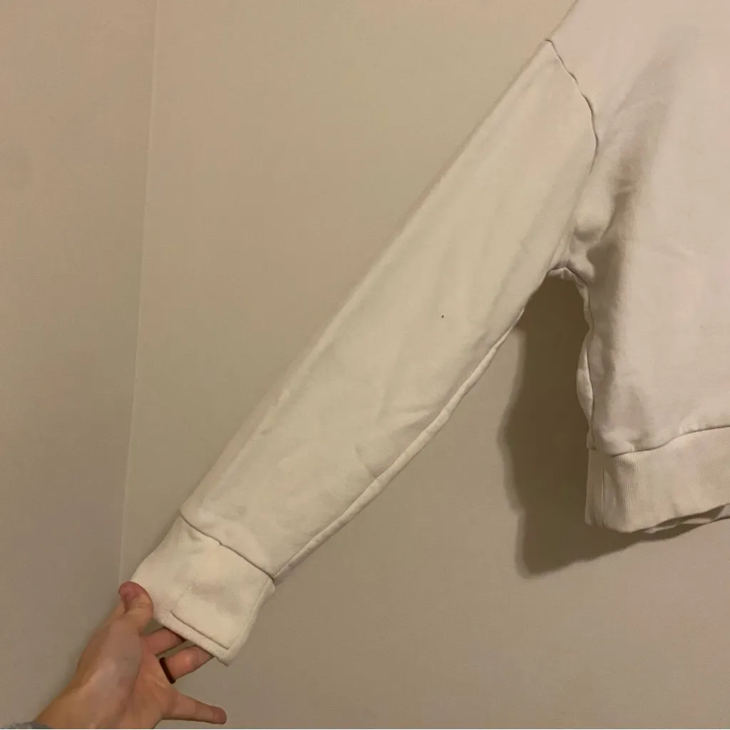 Athleta Off-White Super Soft Pullover size Small - Image 3