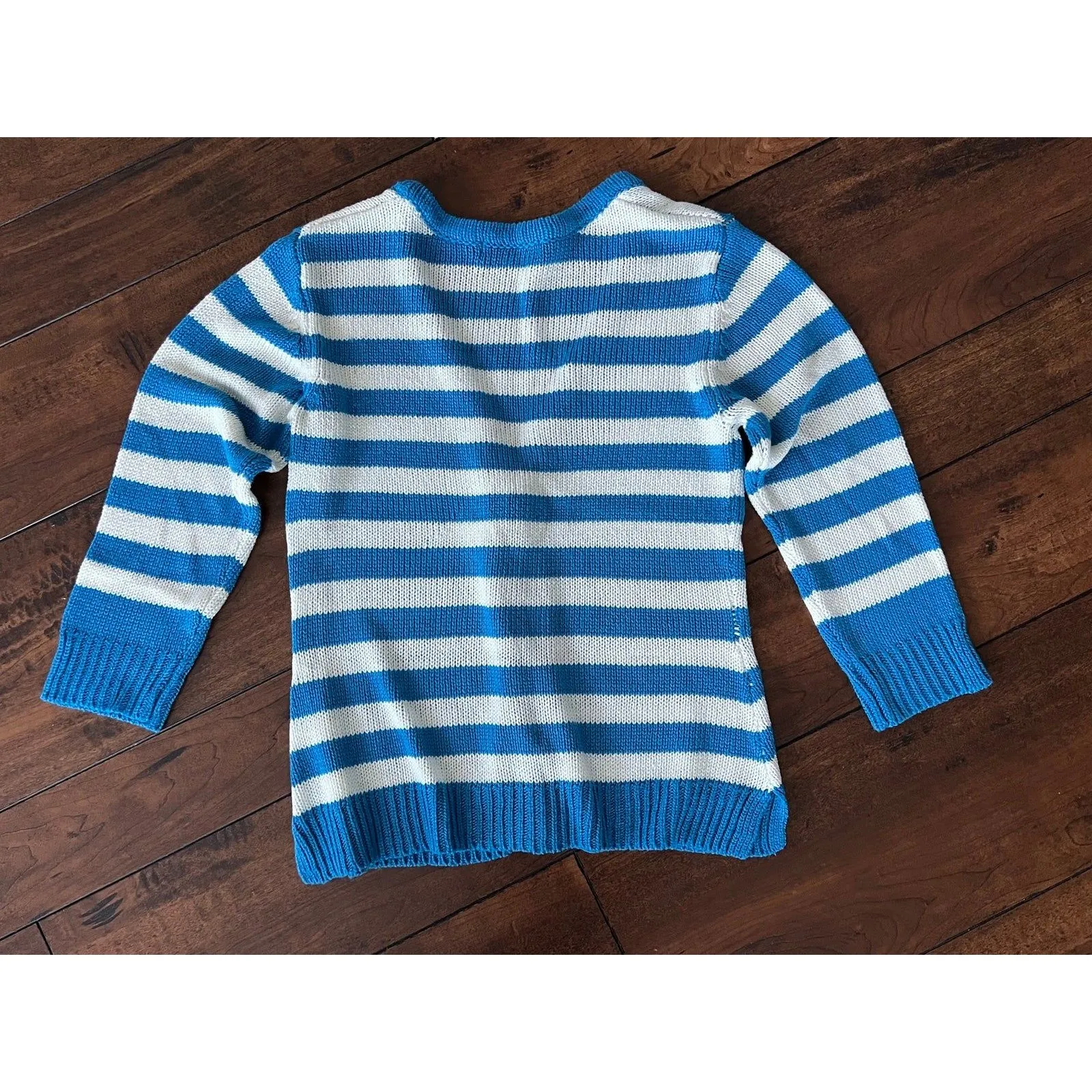 NY Collection Striped‎ Sweater Button Up Cardigan Size Small - Image 2