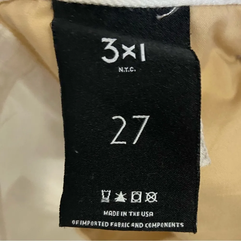 3X1 white distressed denim shorts moonstone size 27 - Image 3