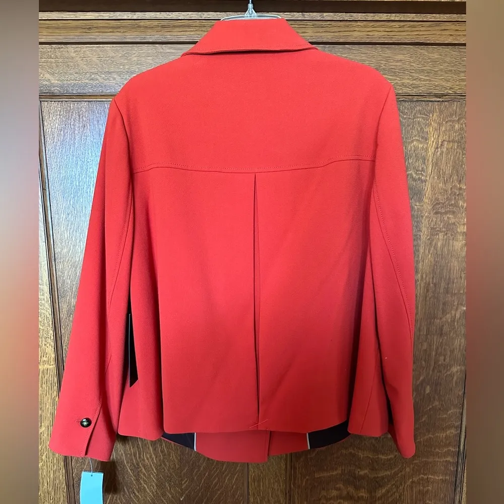 Vtg Double Button Semantiks Suit Jacket in Fireside Orange, 16W, NWT Orange - Image 2