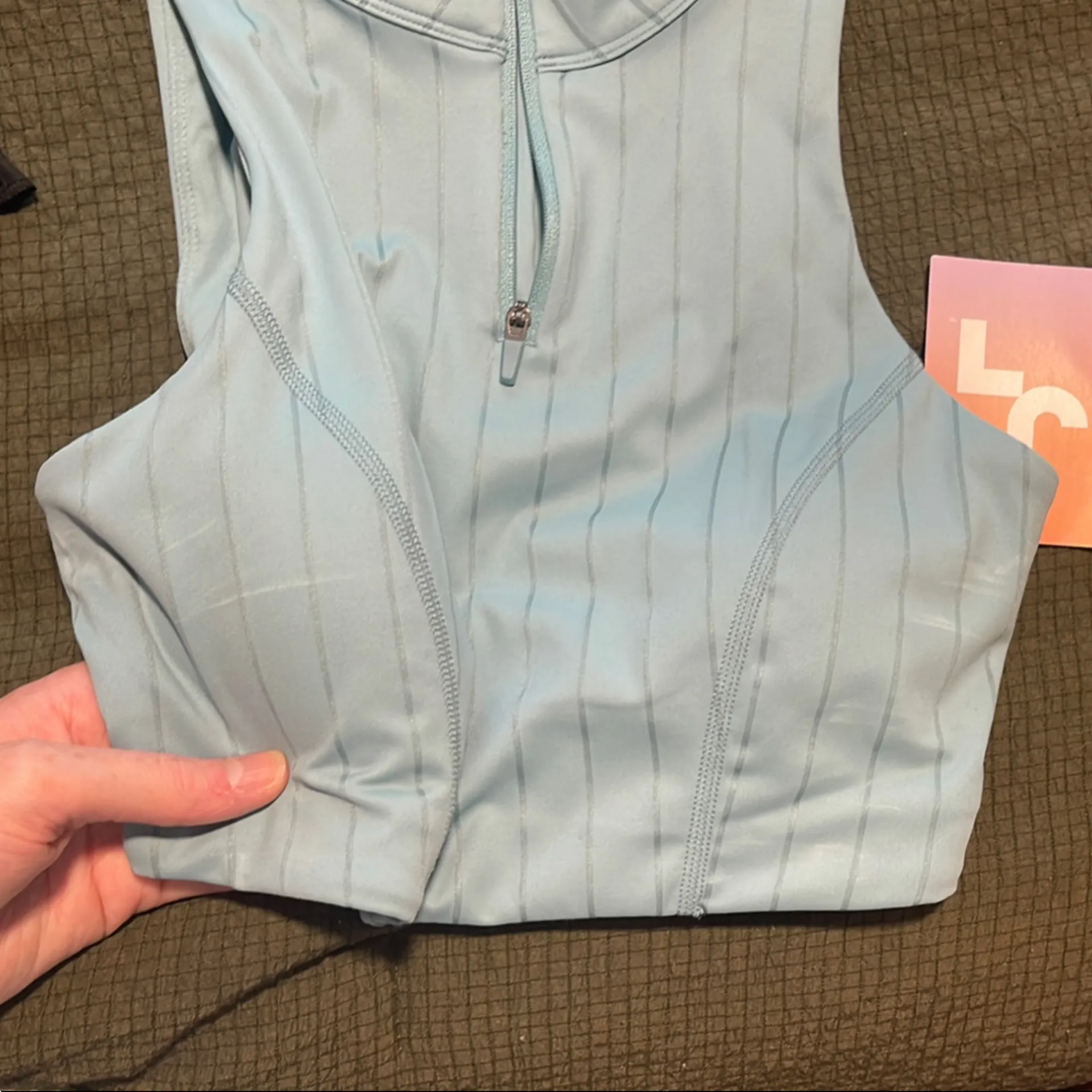 blue longline zip up bra - Image 6