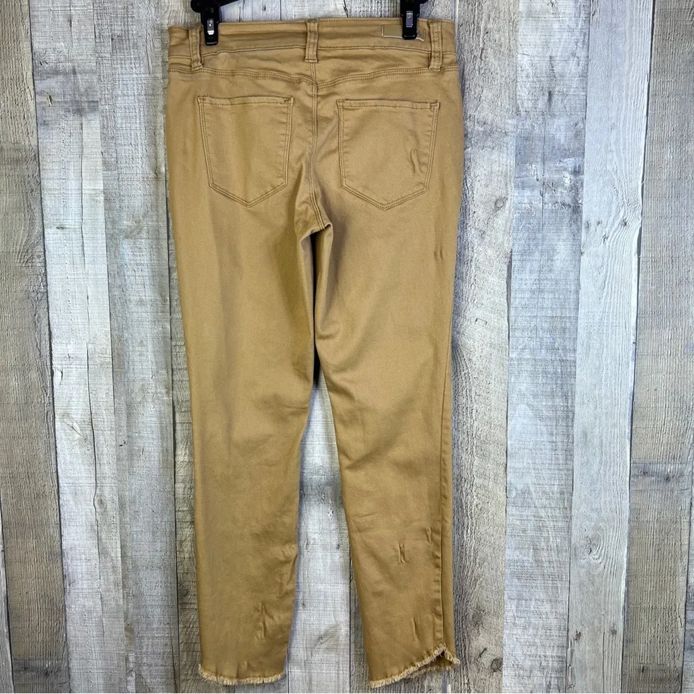 Royalty For Me Mid Rise Size 6 Dark Tan Colored Denim Straight Leg 5 Poc… - Image 2