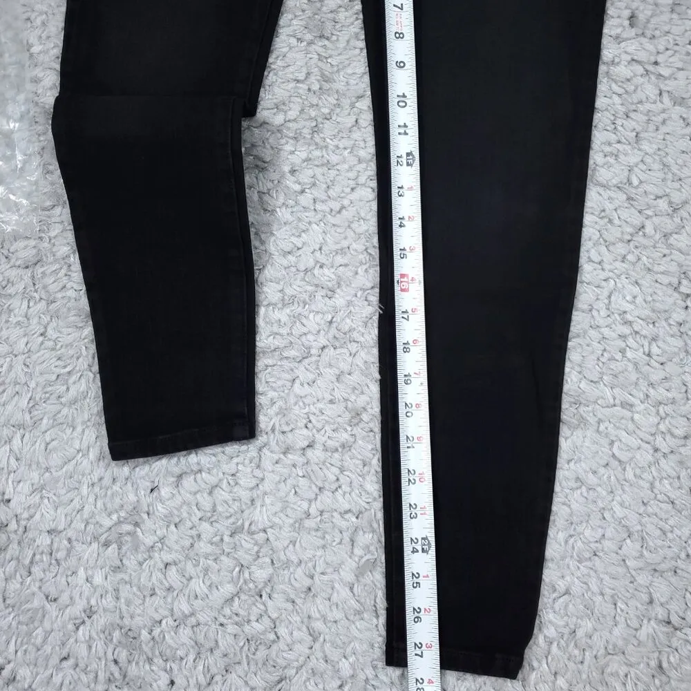 Betabrand Skinny Leg 4-Pocket Yoga Denim Jeans Pull On Black Pants Size Small - Image 7