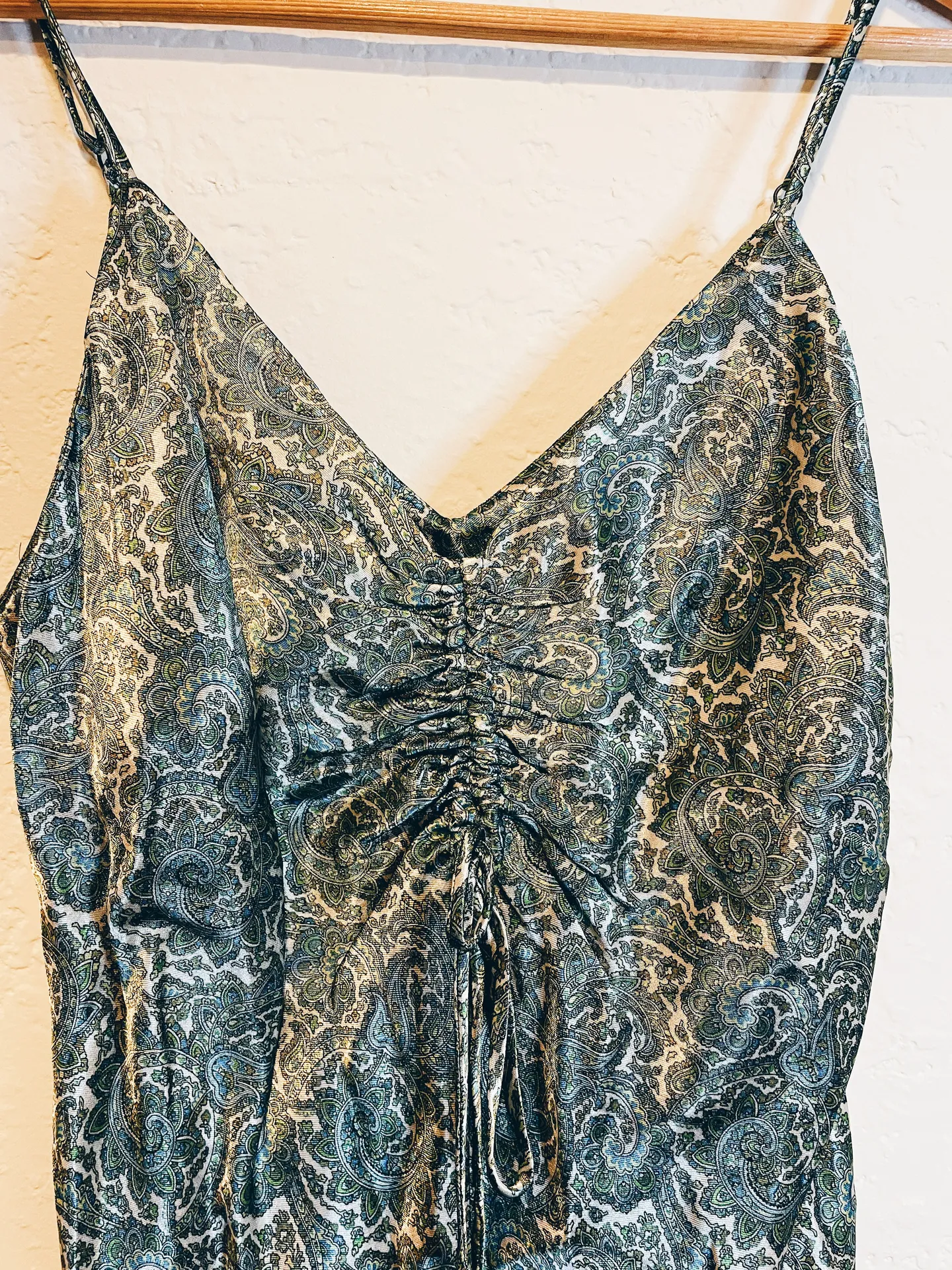 ZARA Green Paisley Dress - Size Small - Image 3