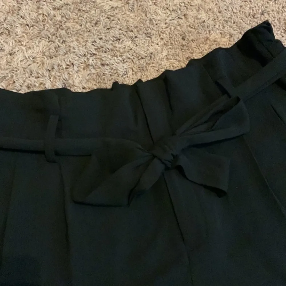 A New Day Black Paperbag Waist Shorts with Waist Tie and Pockets​ - Image 58