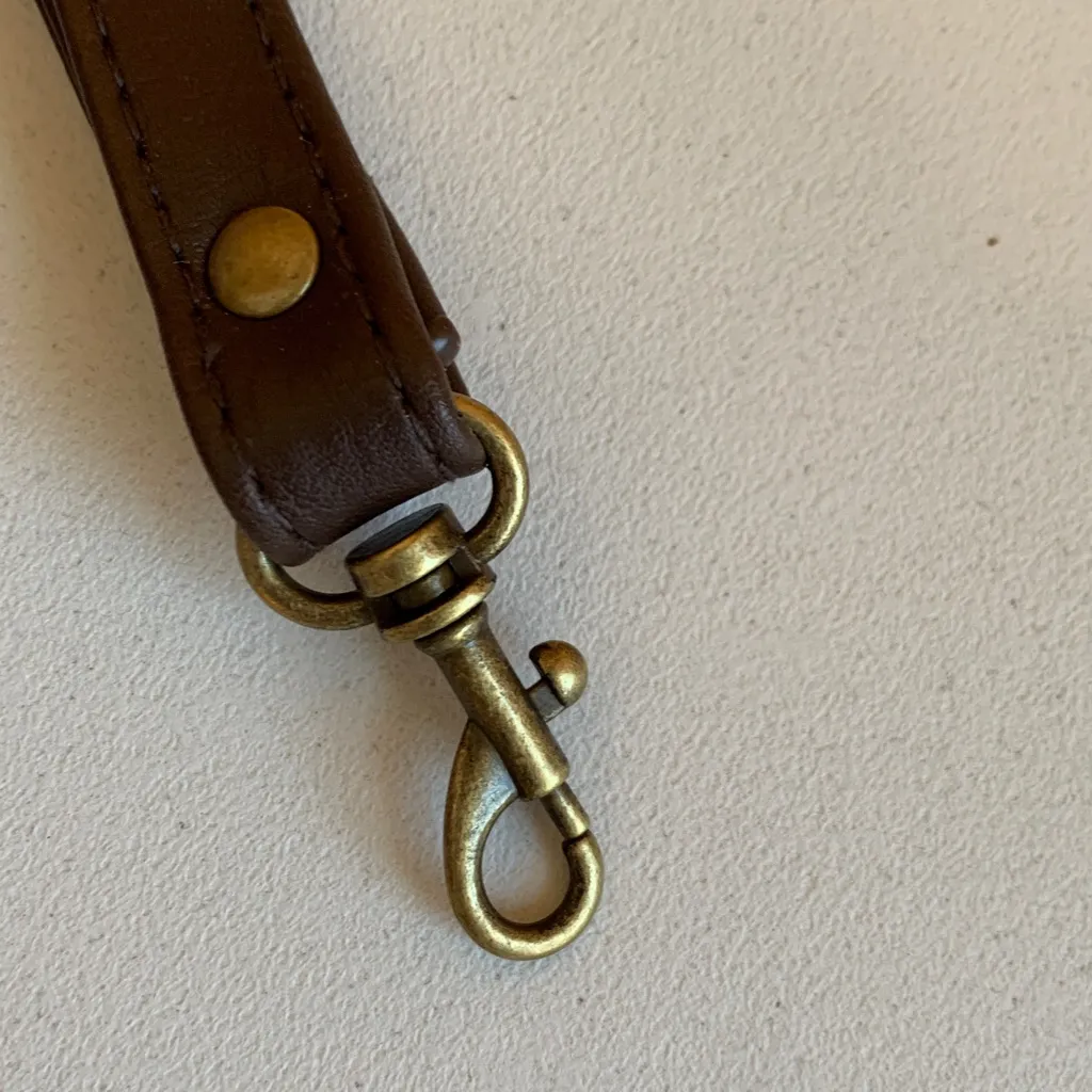 Brown Faux Leather Replacement Wrist Wristlet Strap - Image 3