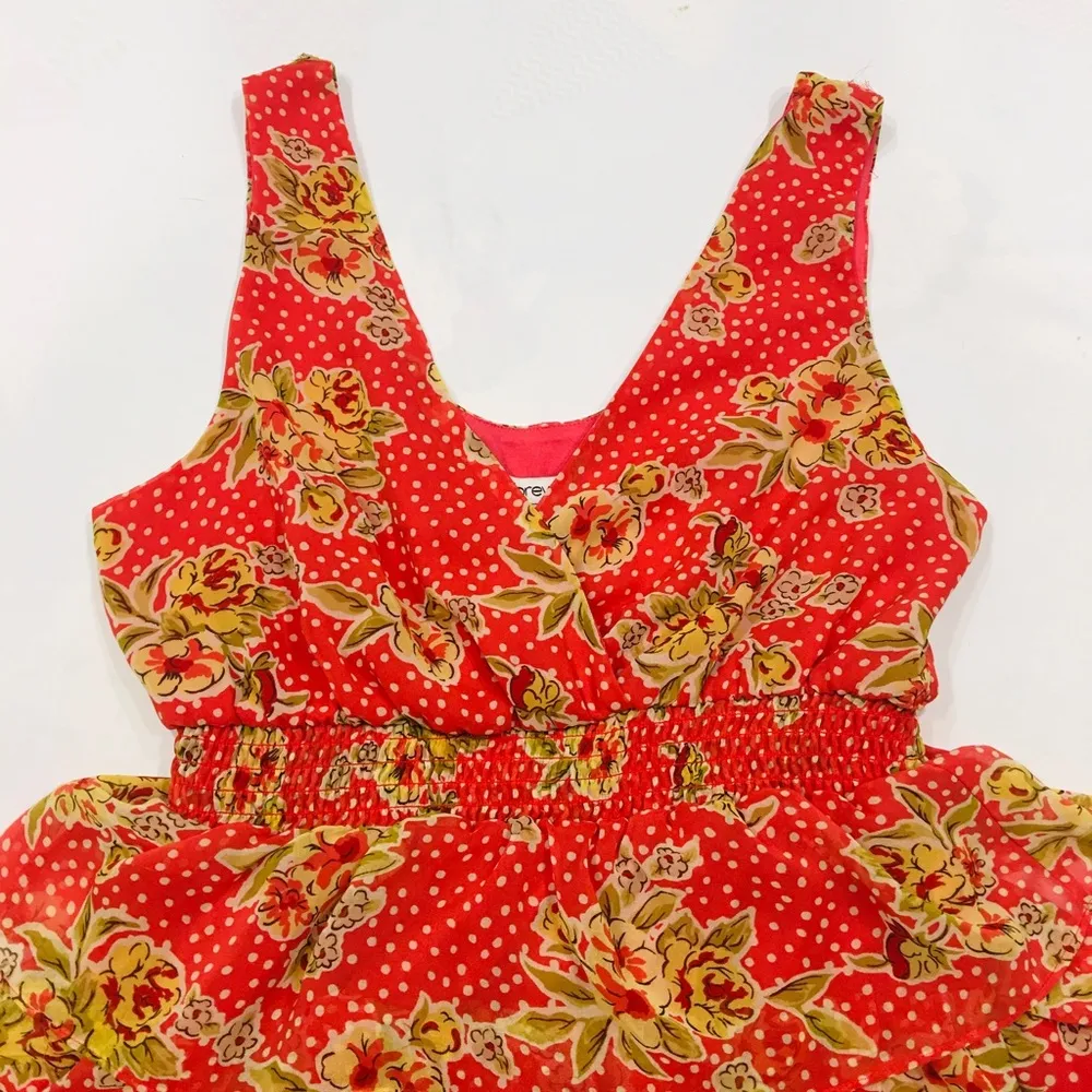 NWT Forever21 Apple Blossom Strawberry Shortcake Red Polka Dot Dress Ruffle Hem - Image 2