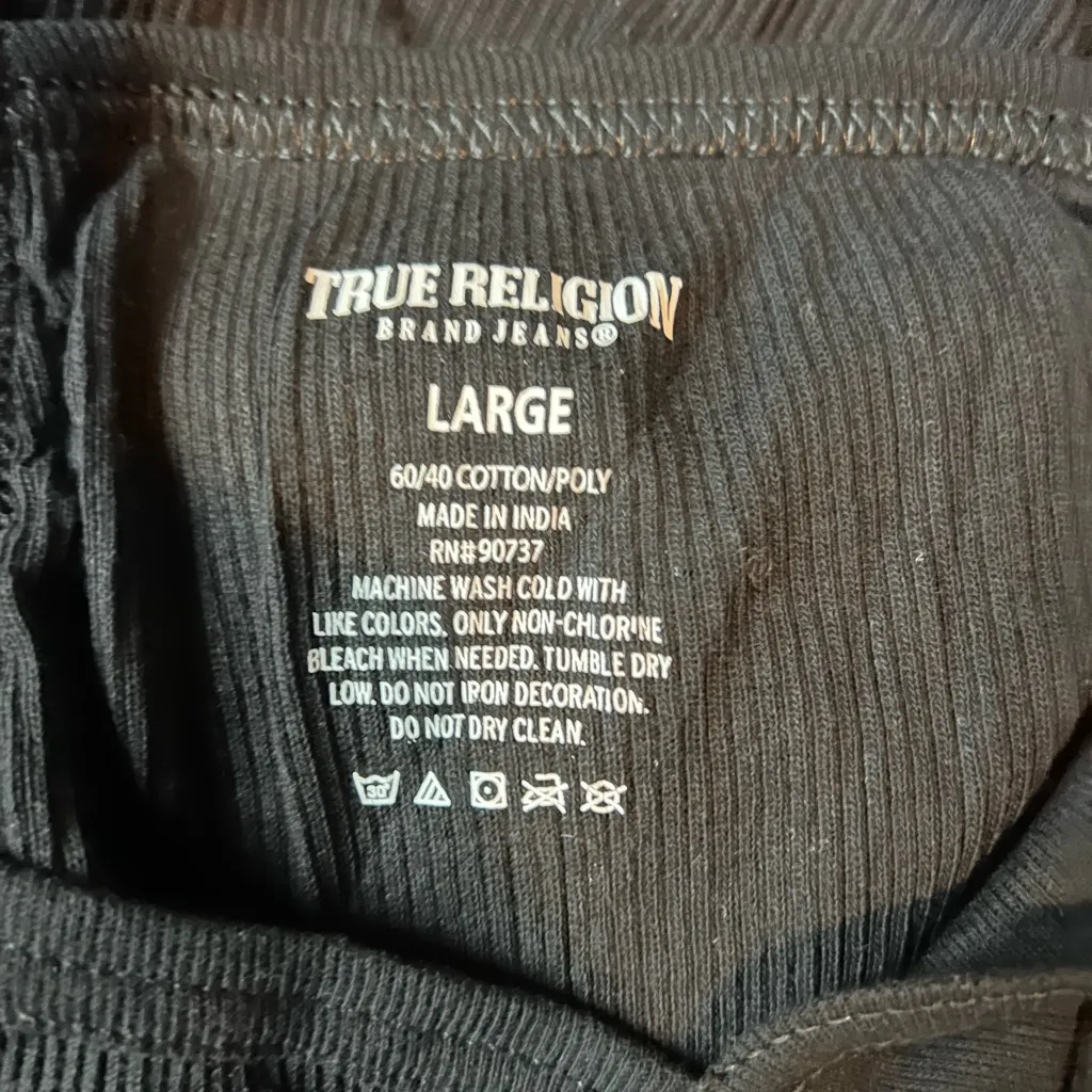True Religion Black Tank Top - Image 4
