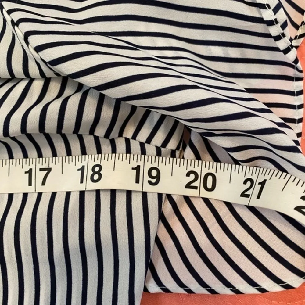 VENUS Striped Tie Cold Shoulder Blouse Size M - Image 6