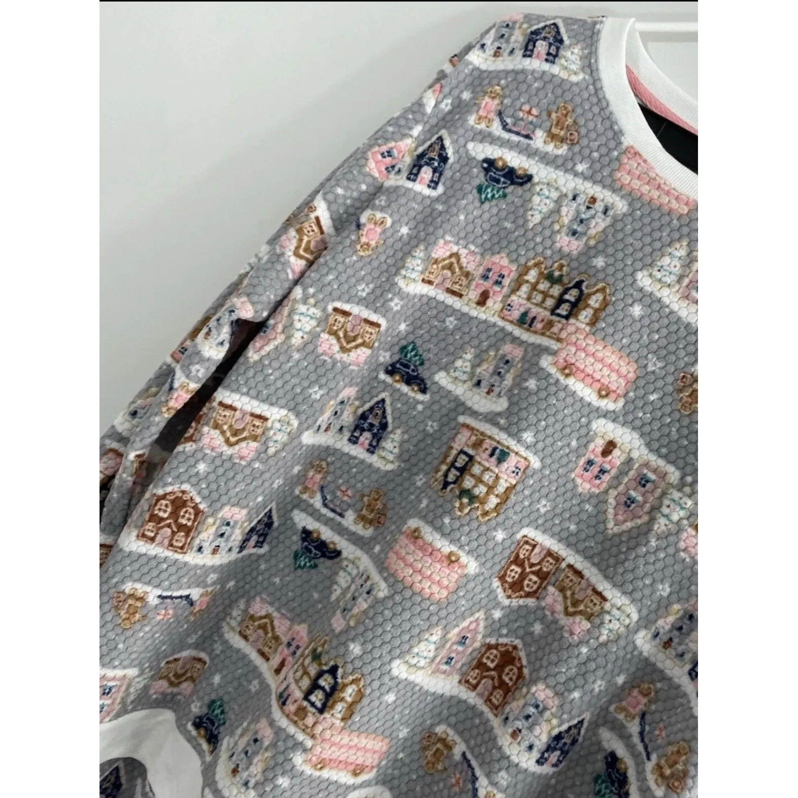 Cuddl Duds Christmas Pajamas set Women's 1X village honeycomb jogger fleece New - Image 8