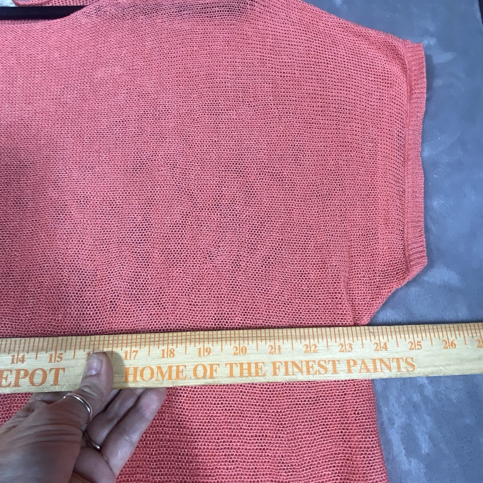 Eileen Fisher Coral Top XL 100% Organic Linen‎ Cap Sleeve Pullover Beach Resort - Image 6