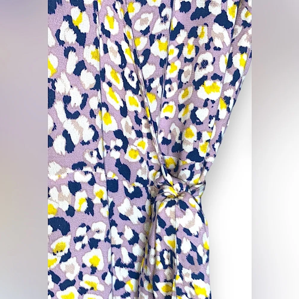 Elodie blue and yellow true wrap dress - Image 5