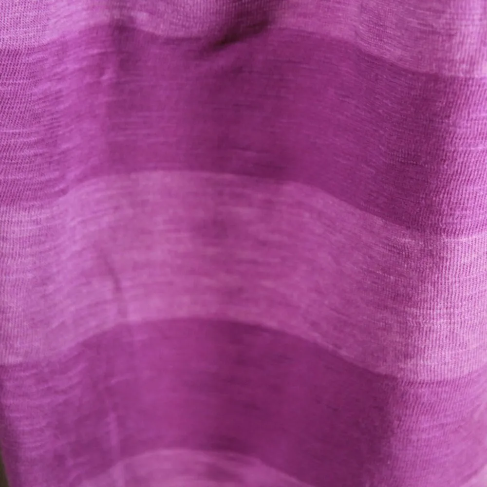 Vintage Late 90s 2000s Violet Purple Striped Fashion Scarf Organic Cotton Blend - Image 3