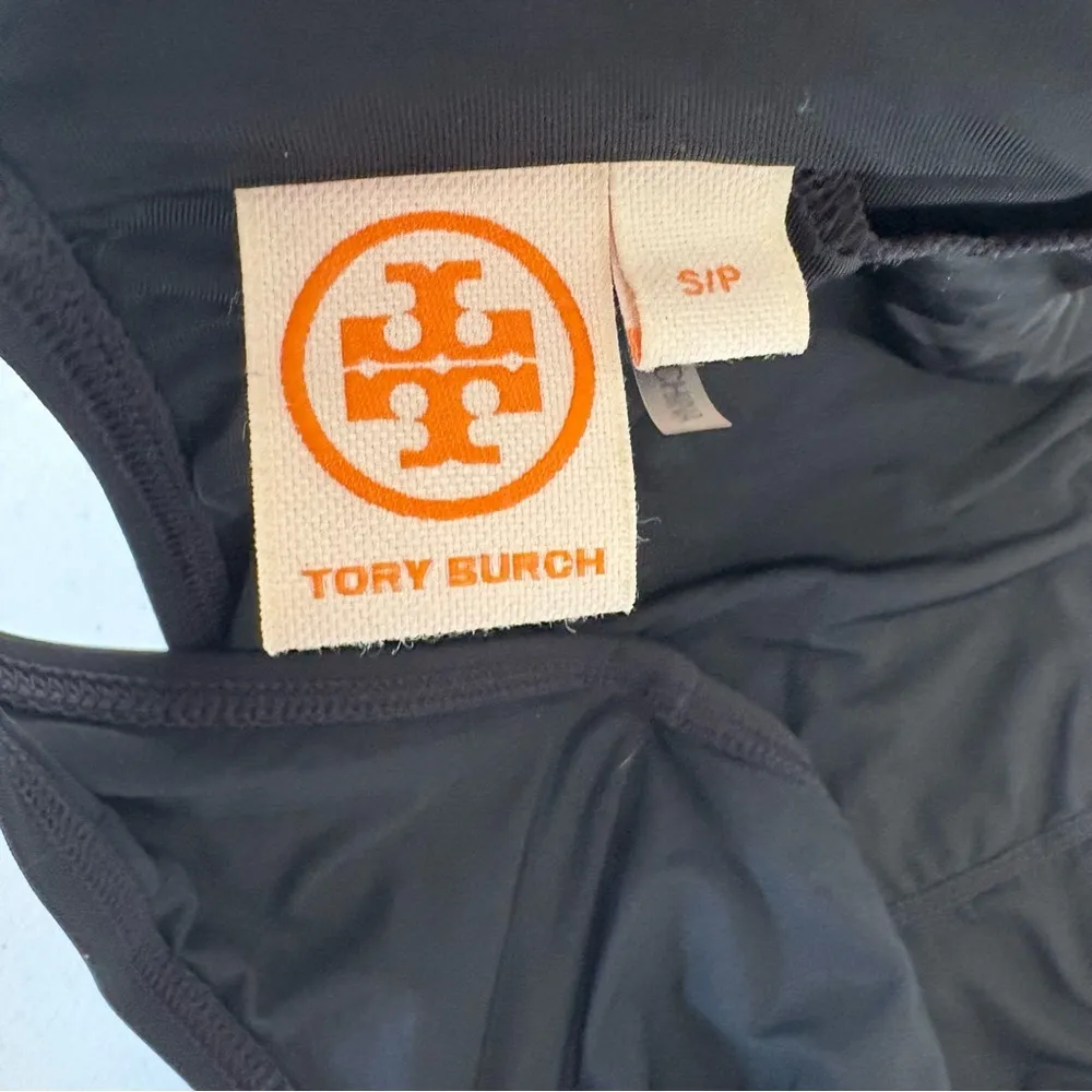 Tory Burch Gemini link one shoulder bikini top black gold small - Image 9