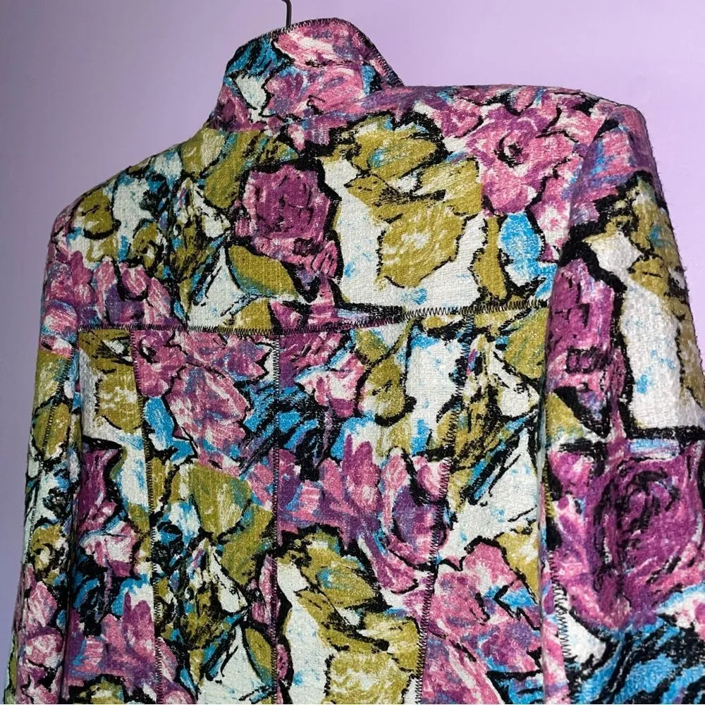 Simorra Barcelona Size 10 Jacket Stand Collar Zipper Blazer Art to Wear - Image 8