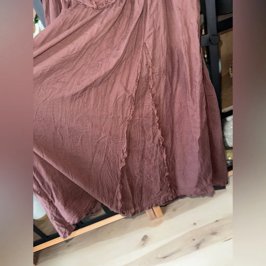 KIMCHI BLUE Ammie Strapless Midi Dress chocolate bow ruffle coquette cottage - Image 7