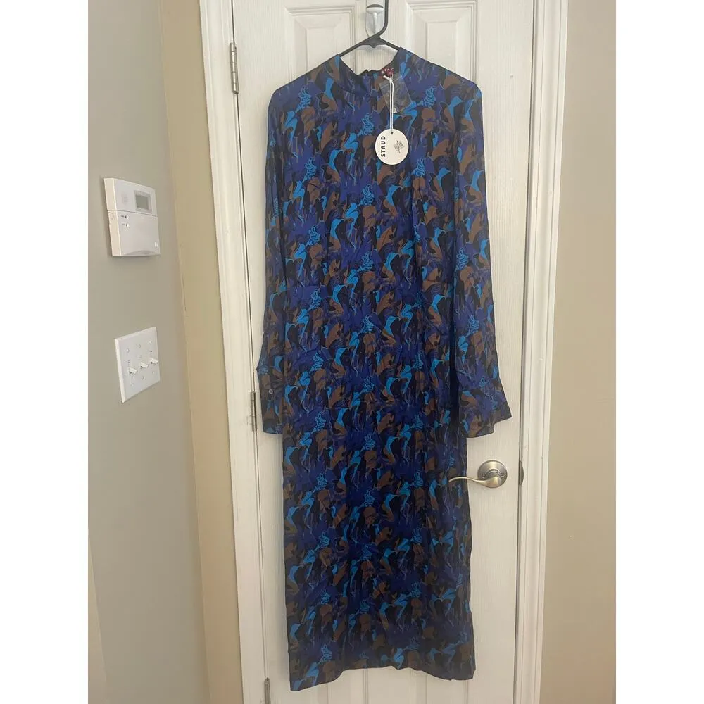 *STAUD Women's Size 12 Sapphire Sirens Thicket Long Sleeve Dress New, A66 - Image 9