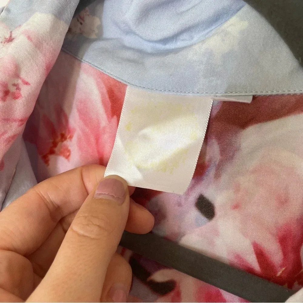 PLUM PRETTY SUGAR Oceane Lulls The Billows Blue Floral Lounge Set Size Small - Image 5